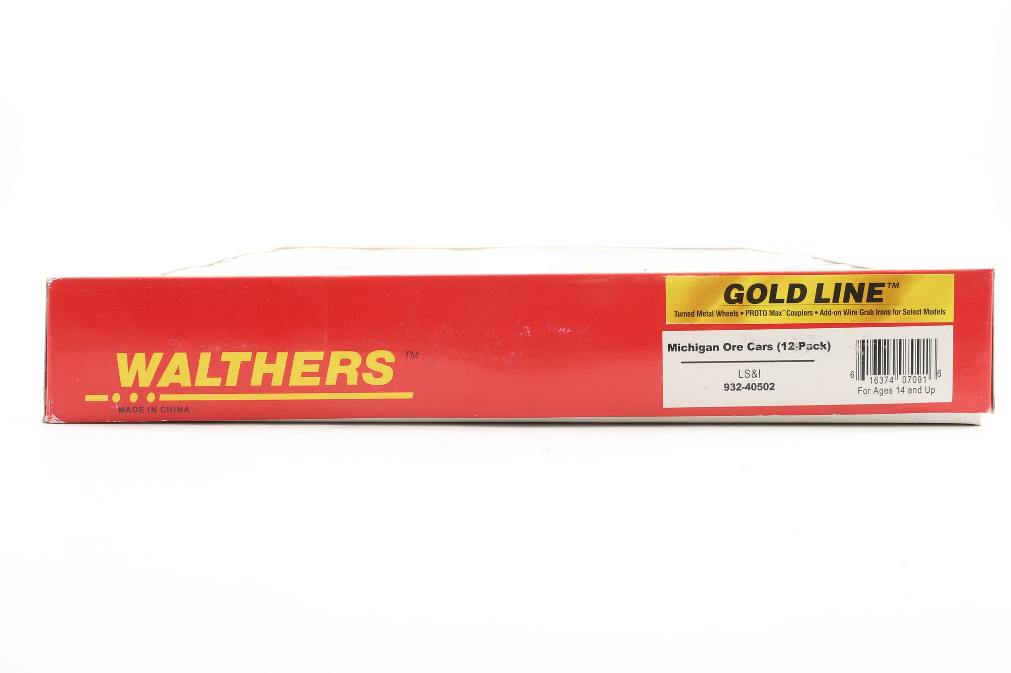 Walthers HO 932-40502 12-Pack of Michigan Ore Cars in GN/LS&I Brown - Pro-Customised/Weathered