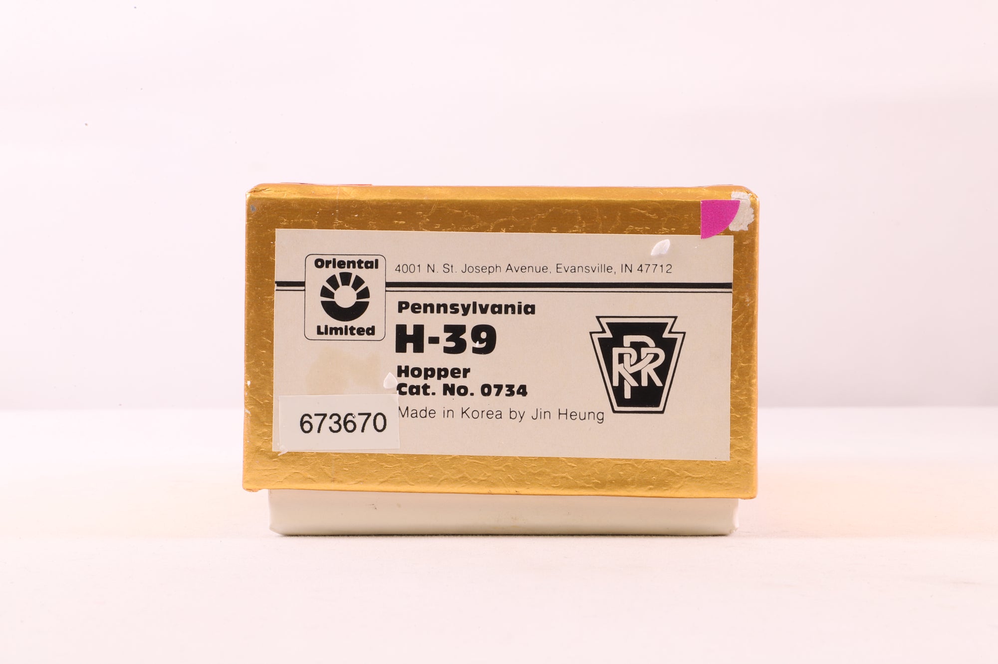Oriental Limited HO Brass 0734 Hopper Covered PRR Class H39 C/P Tolf '673670'