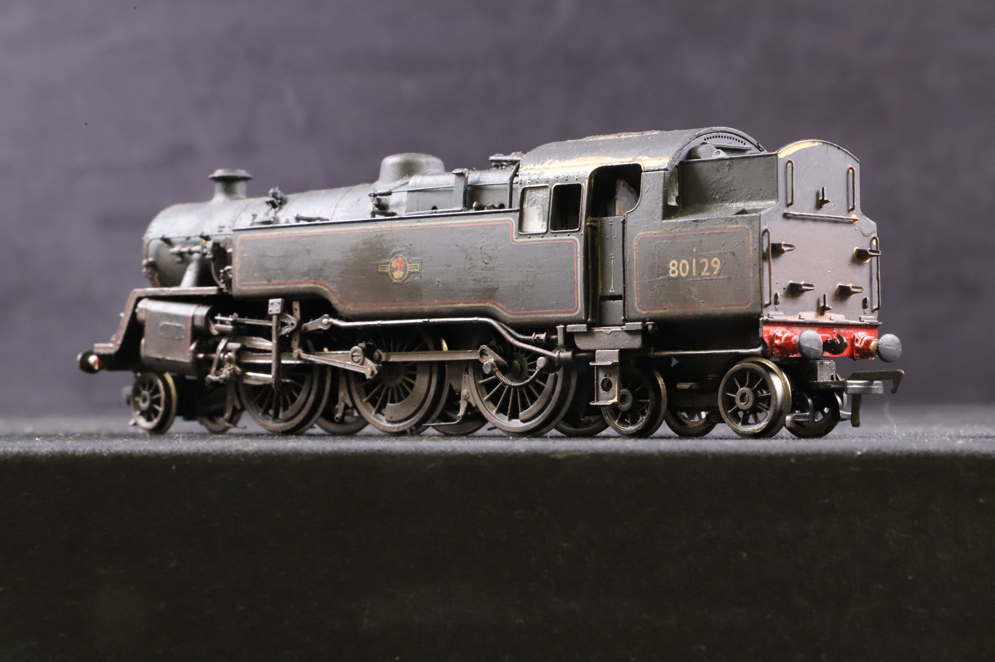 WORKSHOP Bachmann OO 4MT Fairburn 80129 in Lined BR Black w/ Late Crests - Weathered