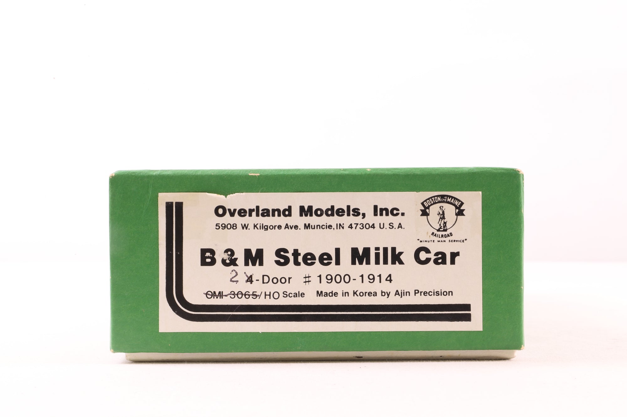 Overland Models HO Brass OMI-3066 B&M Steel Milk Car 'BM 1929'