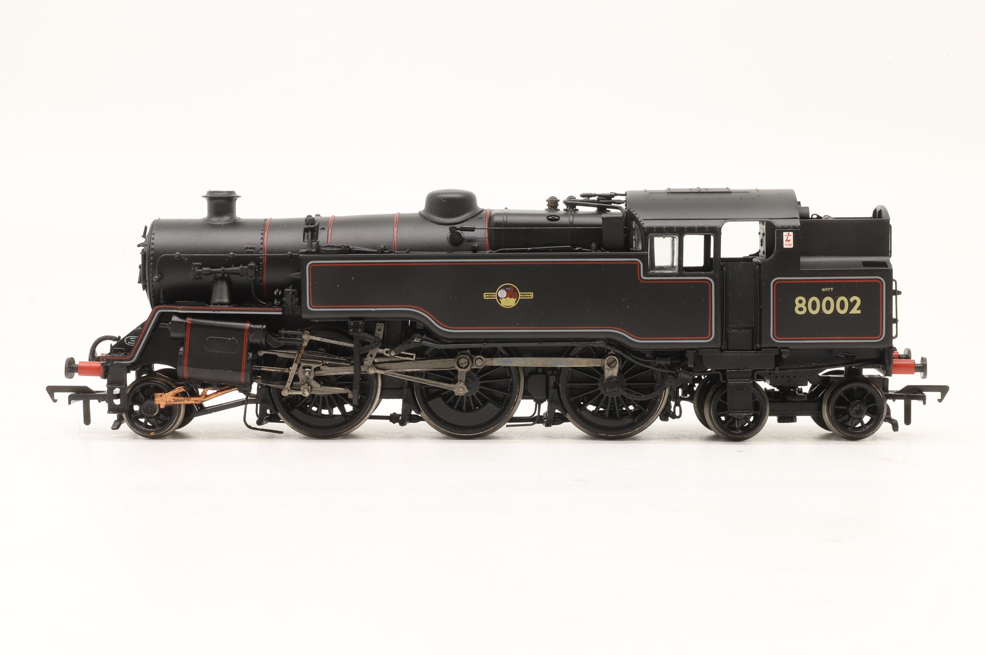 Bachmann OO 32-354 Standard Class 4MT Tank No. 80002 BR Lined Black Late Crest