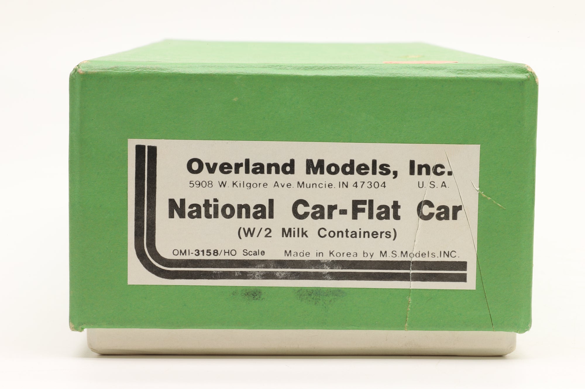 Overland Models Co. HO Brass Omi-3158 National Car-Flat W/Milk Containers Unpainted