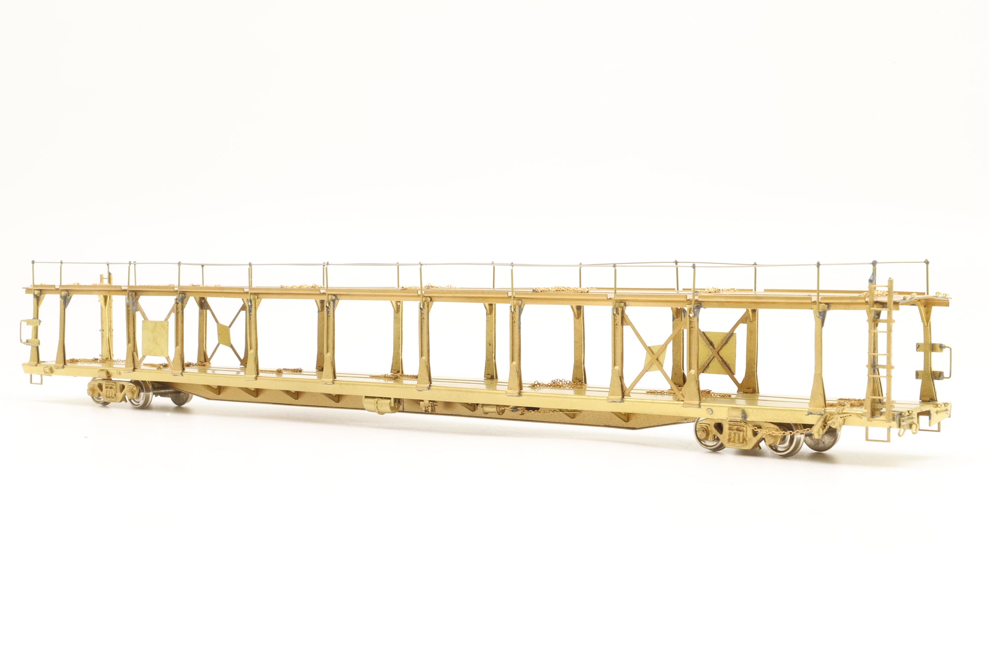 Overland Models Inc. HO Brass OMI-1354 Bi-Level Auto Rack Open Type Unpainted