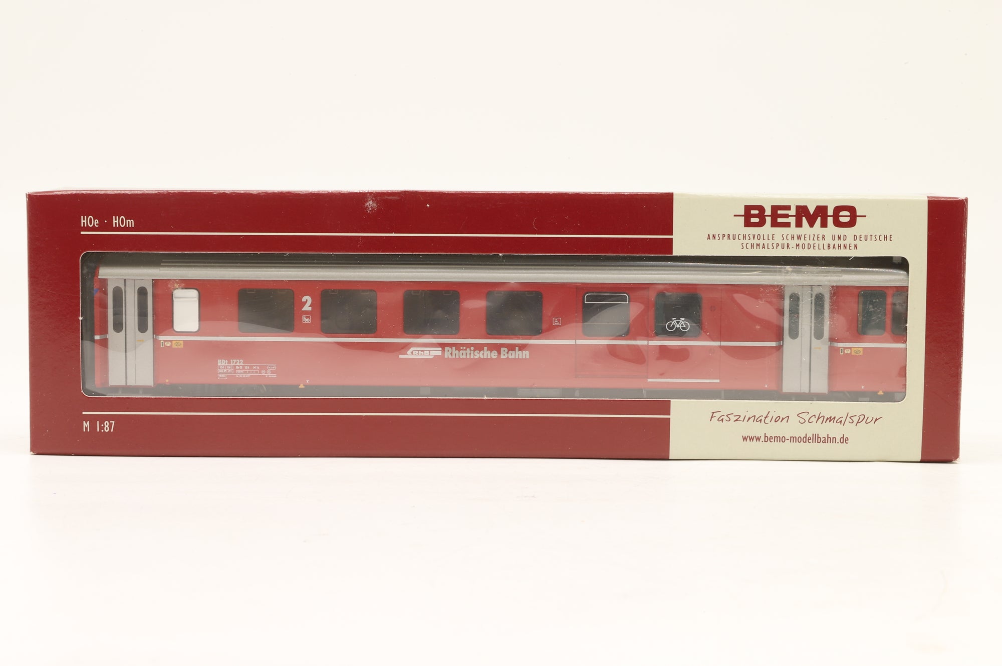 BEMO HOm Rake of 2x Rhb Red Coaches