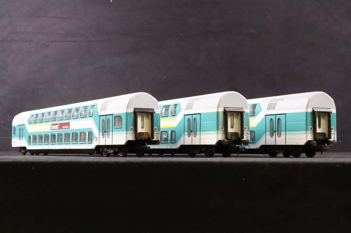 Sachsen Modelle HO Pack Of 3 Toom  Baumarkt Double Deck Coaches