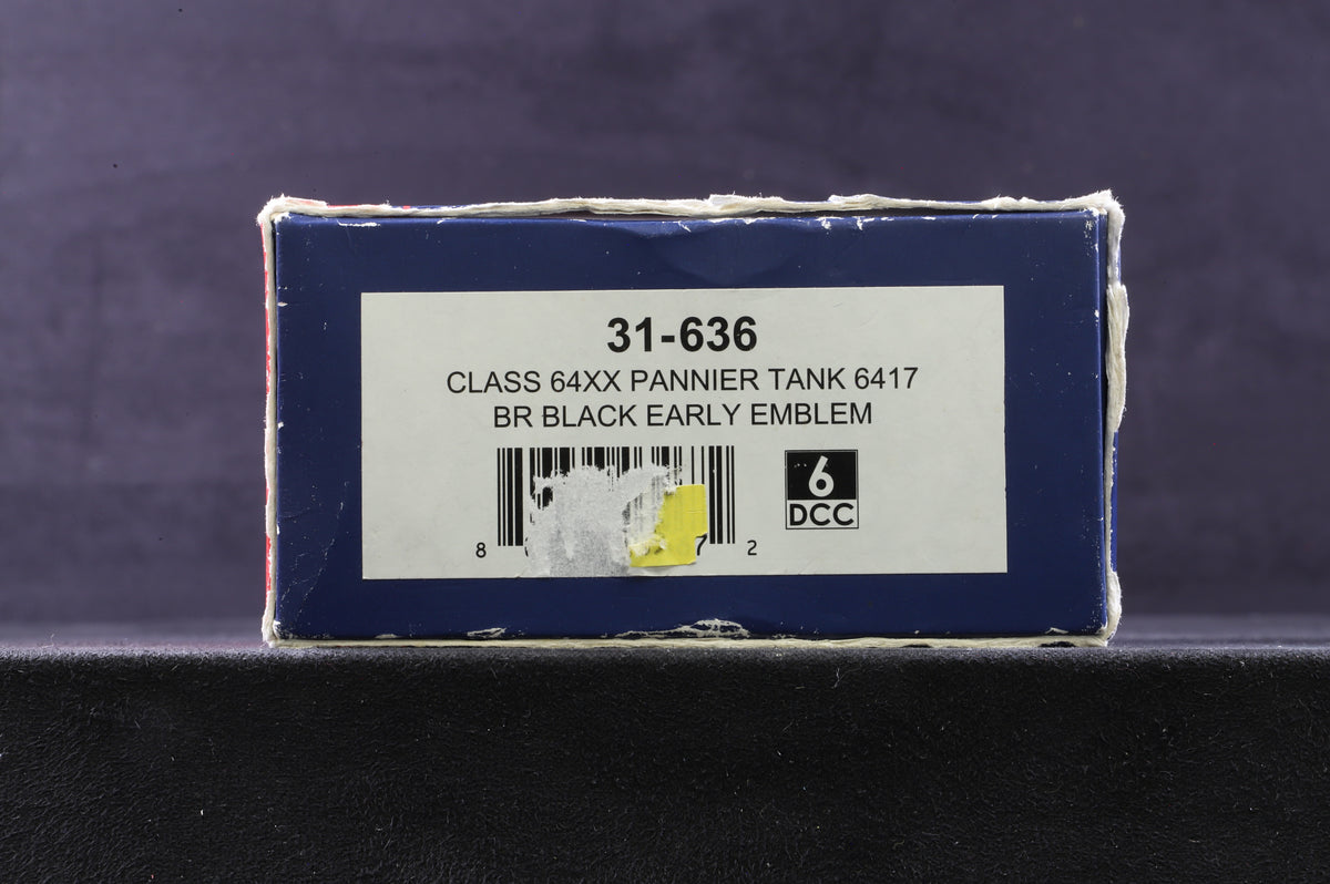 Bachmann OO 31-636 Class 64xx Pannier Tank &#39;6417&#39; BR Black E/C