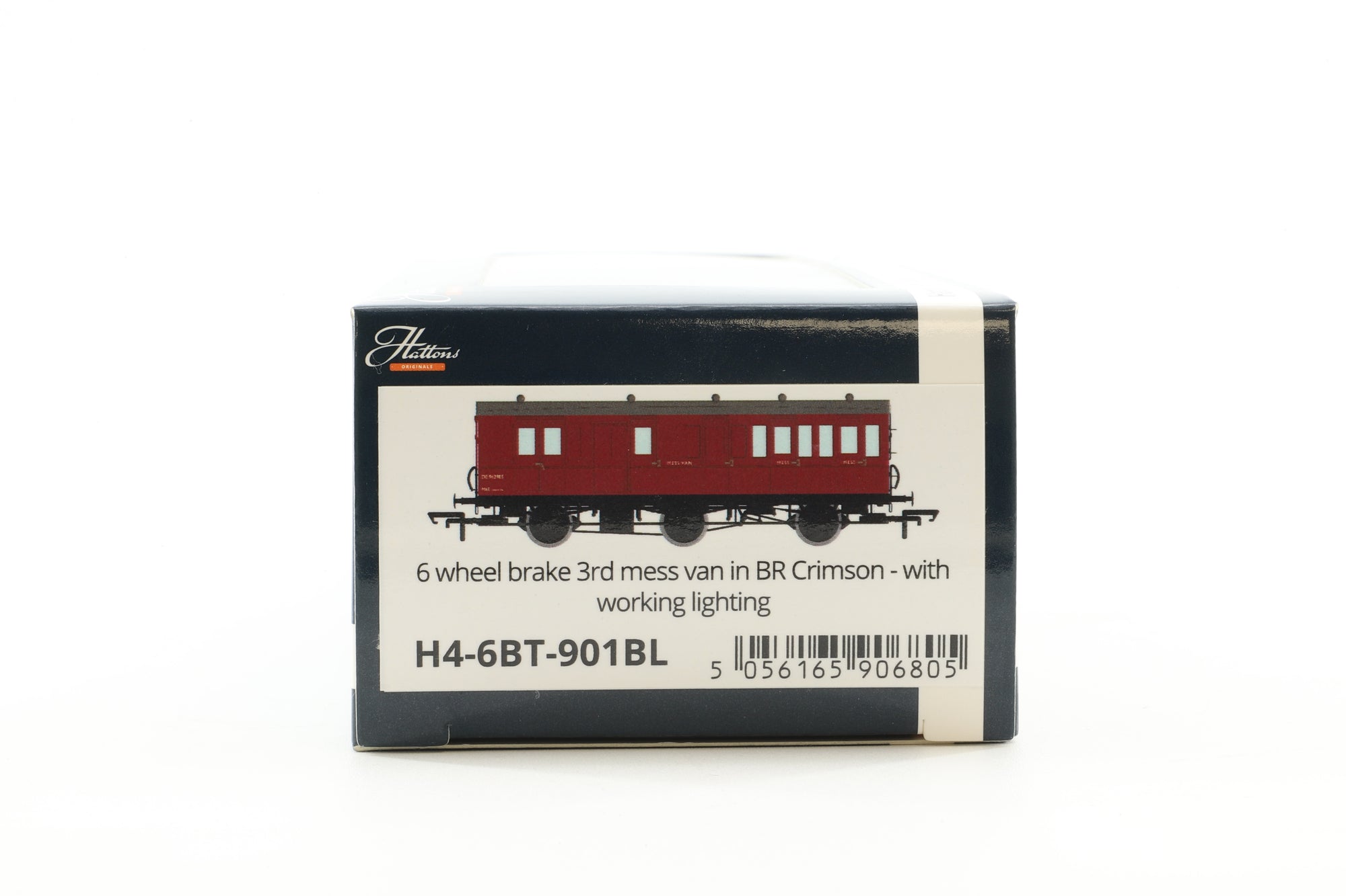 Hattons OO H4-6BT-901BL 6 Wheel Brake 3rd Mess Van BR Crimson