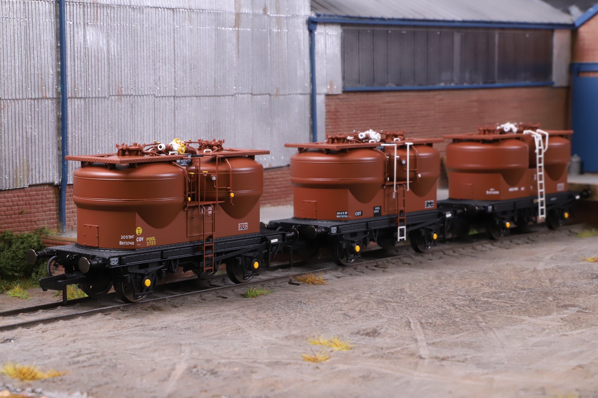 Clark Railworks OO Gauge C3042B BR Bauxite Prestwin Wagons (3-Pcs), B873388, B873748 & B873755 (TOPS)