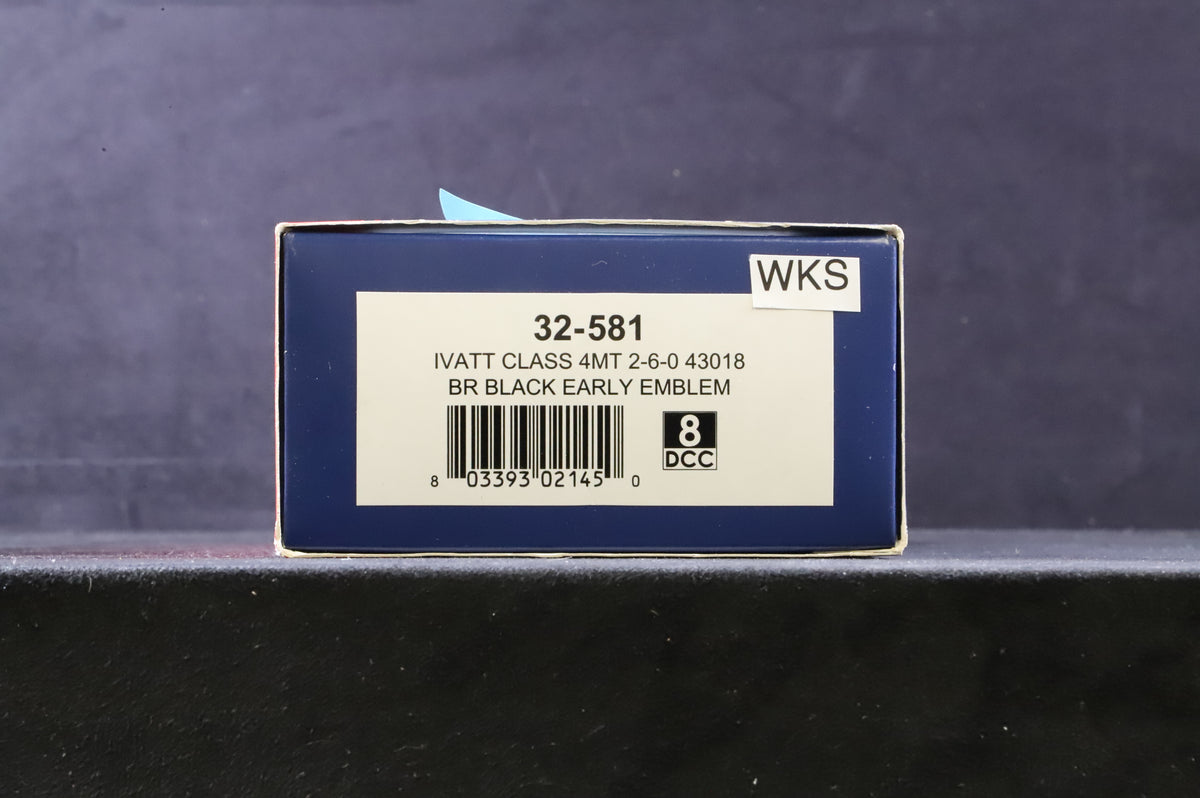 WORKSHOP Bachmann OO 32-581 Ivatt Class 4MT 43018 in Lined BR Black w/ Early Crests