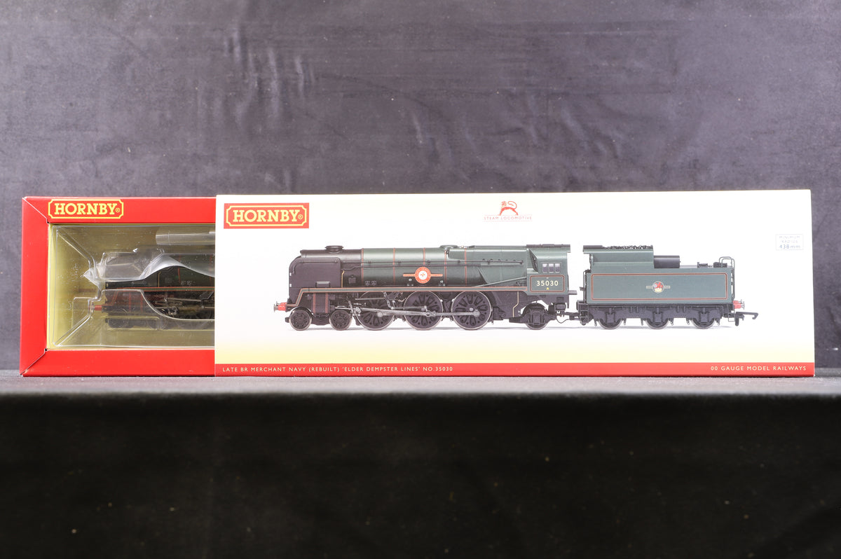 Hornby OO R3617 BR Late 4-6-2 Merchant Navy Rebuilt &#39;Elder Dempster Lines&#39; &#39;35030&#39; BR Green L/C