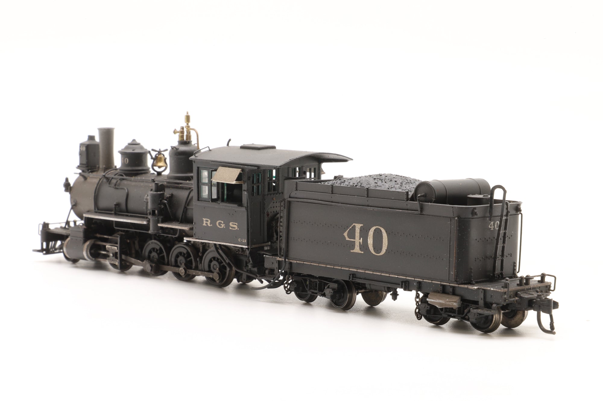 Blackstone HOn3 B310205W-S Class C-19 No. 40 in RGS Black – DCC Sound & Weathered