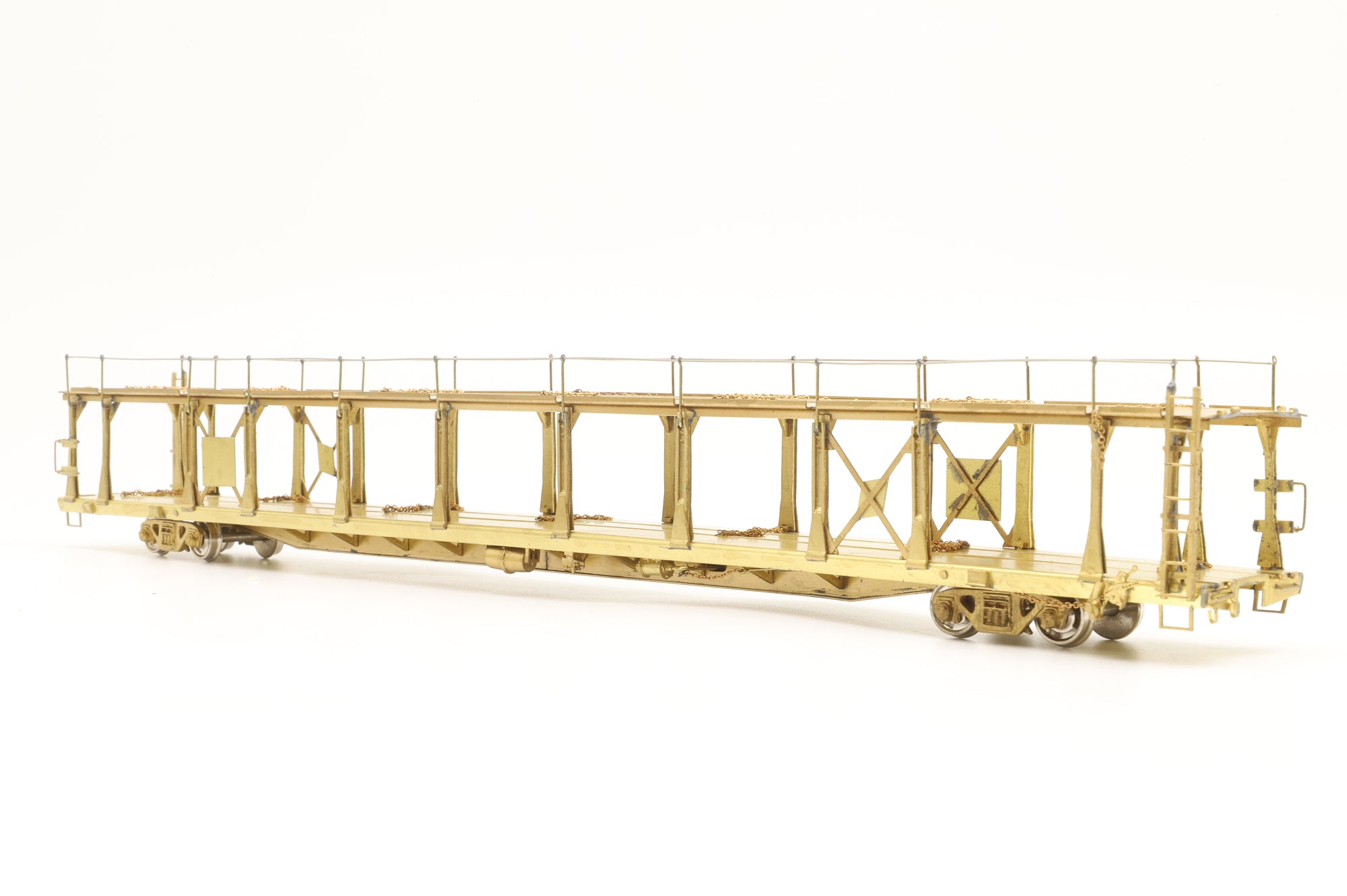 Overland Models Inc. HO Brass OMI-1354 Bi-Level Auto Rack Open Type Unpainted