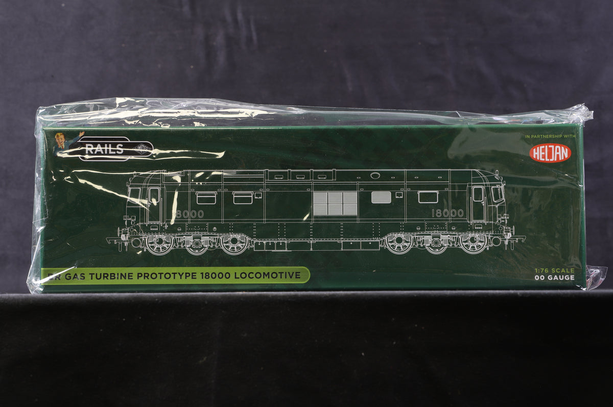 Rails/ Heljan OO 1801 BR Gas Turbine Prototype &#39;18000&#39; BR Green E/C, DCC Sound