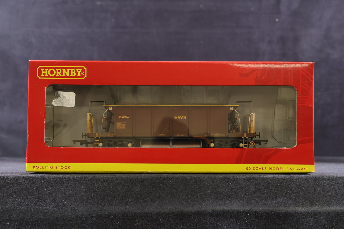 Hornby OO Rake of 6 EWS YGB Seacow Weathered Wagons Inc. R6286B, R6286C,R6286E, R6286F