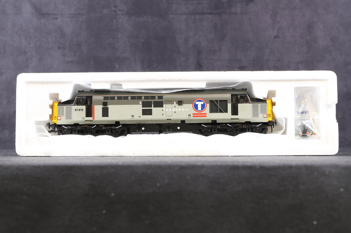 Bachmann OO 32-375DC Class 37/6 &#39;37672&#39; Diesel Transrail, DCC Removed