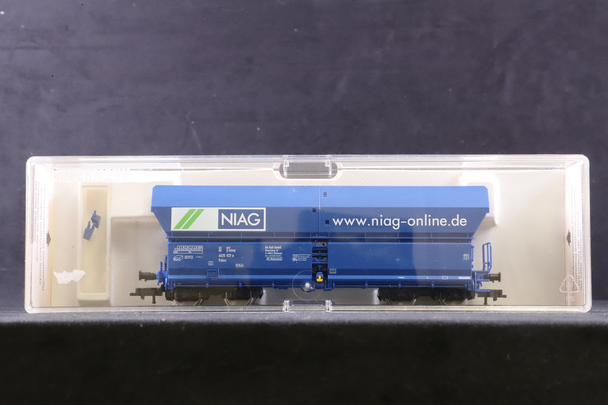 Fleischmann HO 552301 Rake Of 3 Blue Hopper Wagons