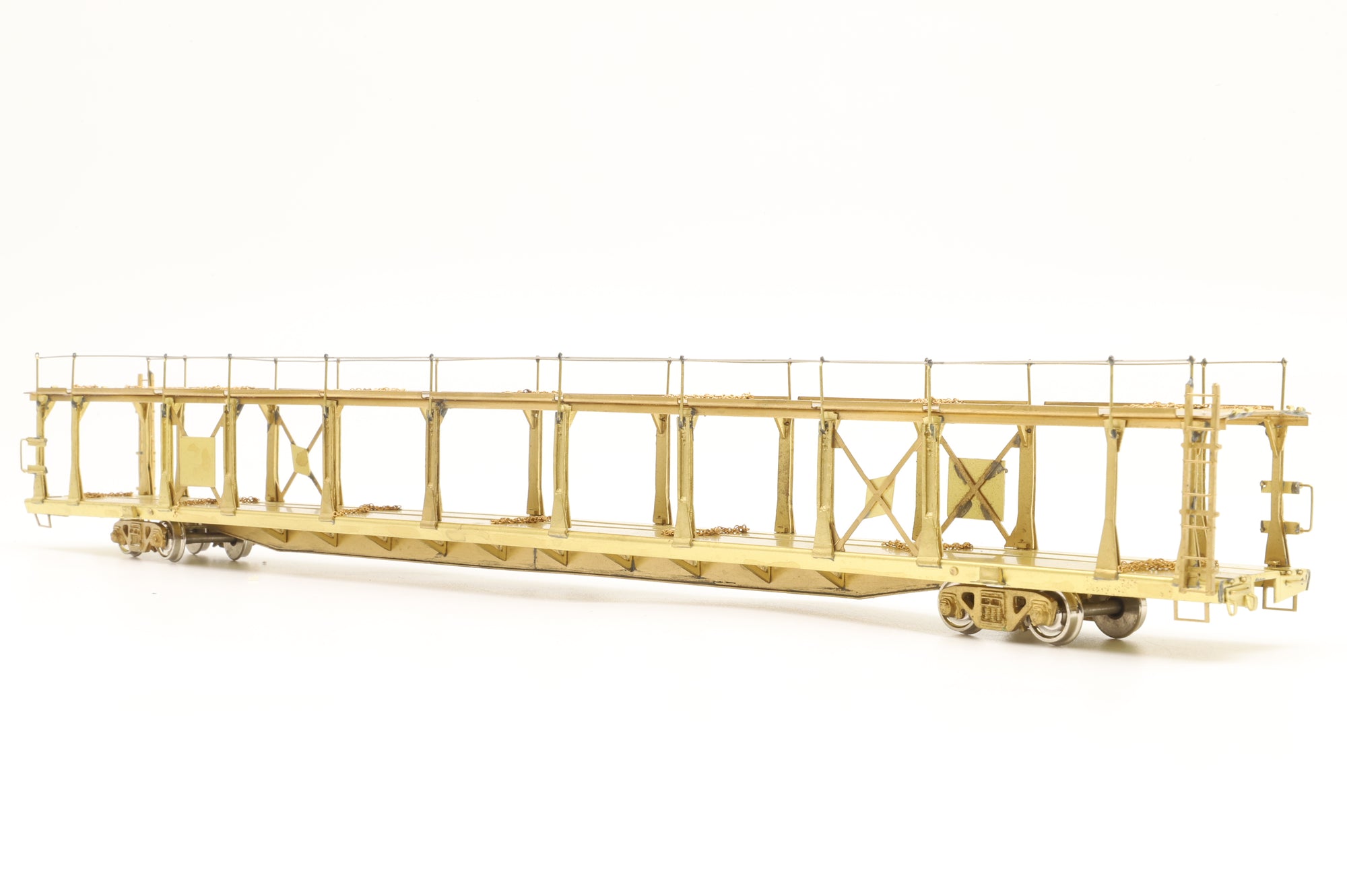 Overland Models Inc. HO Brass OMI-1354 Bi-Level Auto Rack Open Type Unpainted