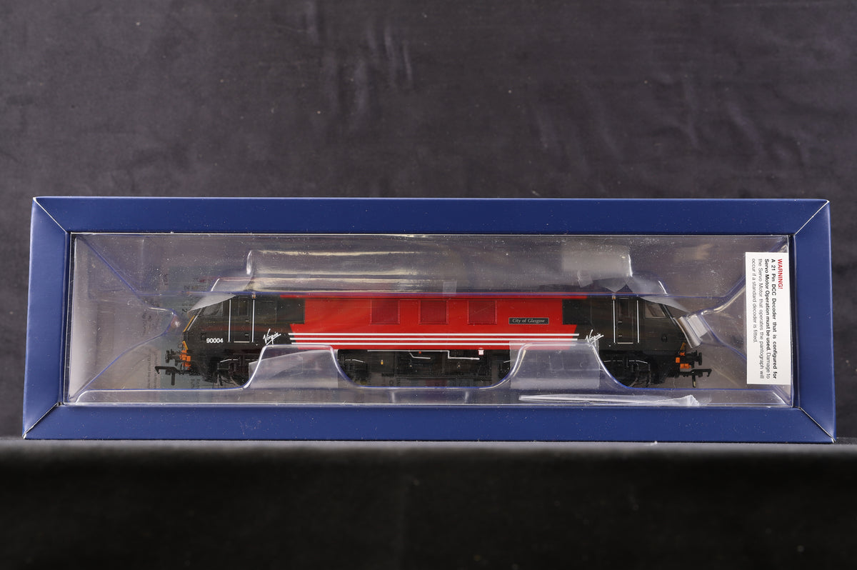 Bachmann OO 32-615 Class 90 &#39;90004&#39; &#39;City Of Glasgow&#39; Virgin Trains