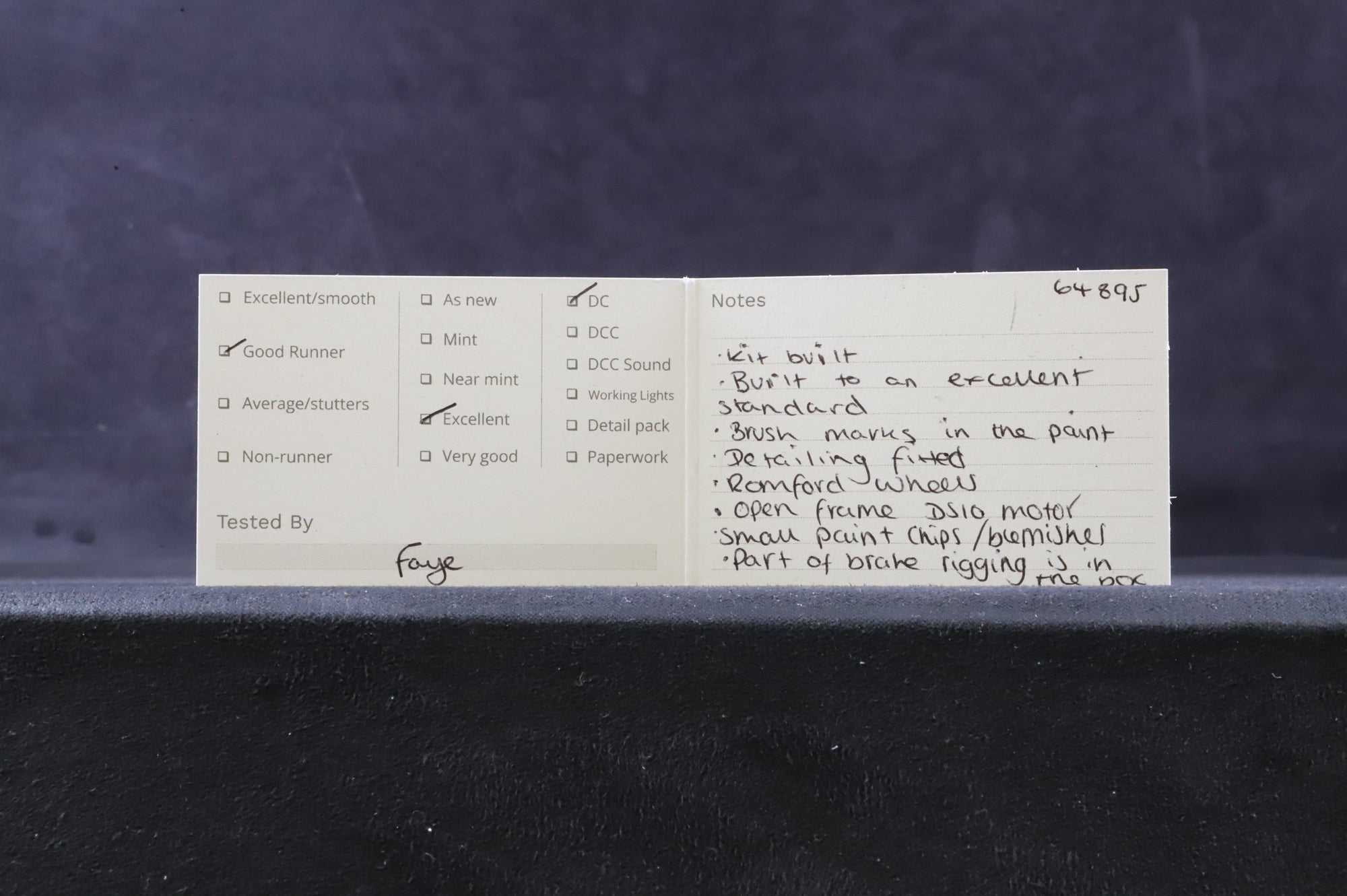 Wills Finecast OO F102 J39 Class '64895' BR Black L/C Kit Built