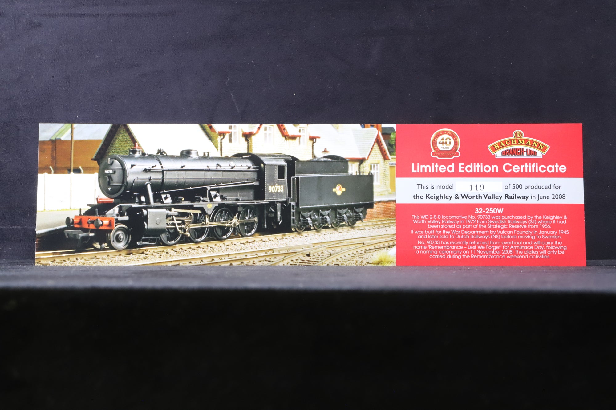 Bachmann OO 32-250W WD 90733 BR L/Crest, KWVR Exclusive