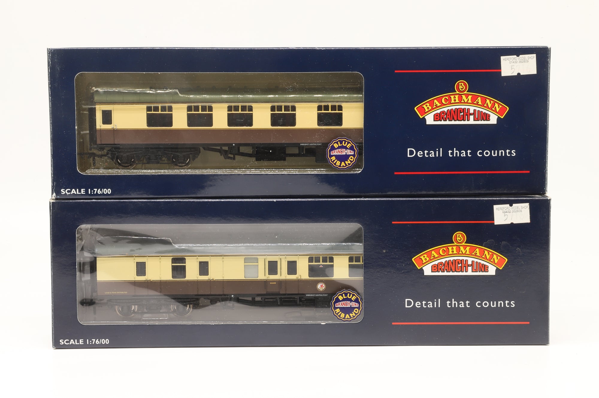 Bachmann OO Rake of 7 Mk1s in BR(W) Choc/Cream