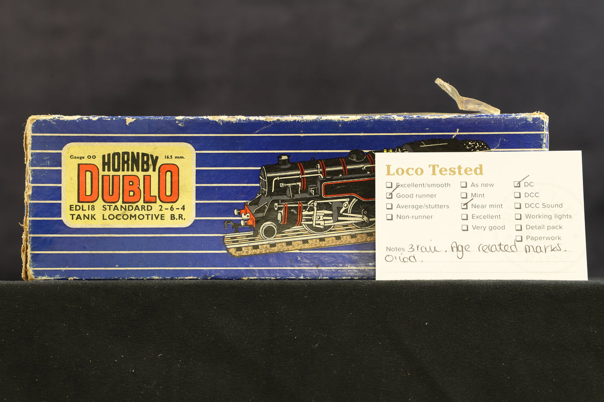 Hornby Dublo OO EDL18 Standard 2-6-4T BR Loco, 3-Rail