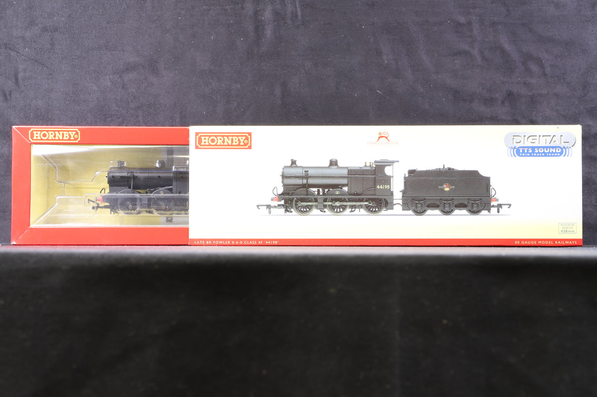 Hornby OO R3460TTS Fowler 0-6-0 Class 4f &#39;44198&#39; BR Plain Black, DCC Sound