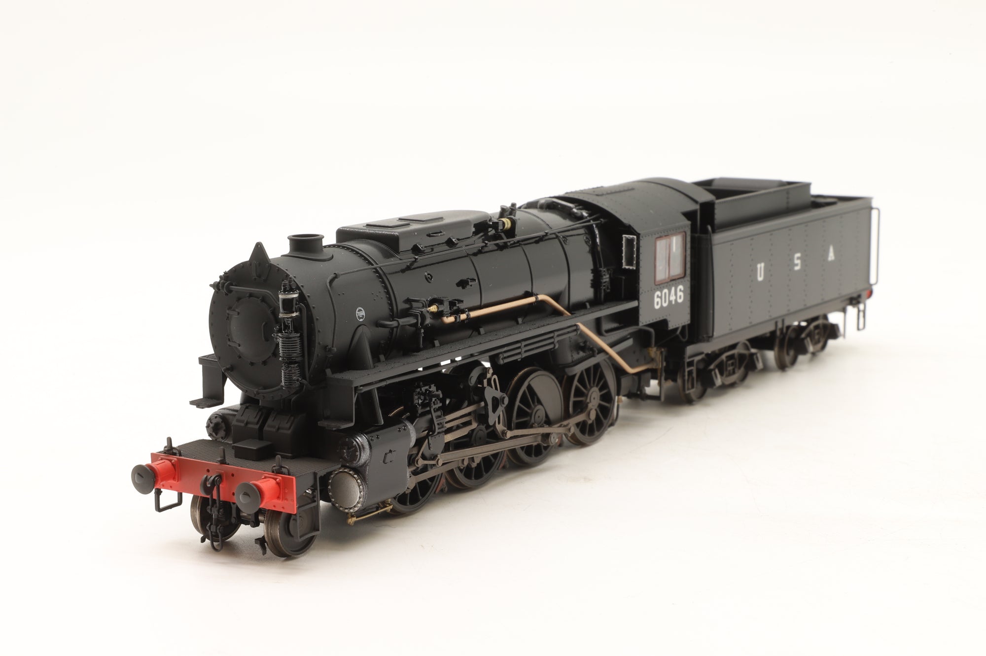 Rapido OO Gauge 926007 USATC S160 2-8-0, ‘6046’, Black w/USA on Tender (As preserved) Weathered, Gloss Finish