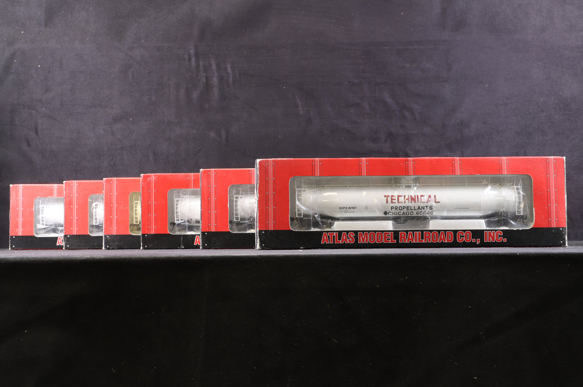 Atlas HO Rake Of 6 ACF 33,000 Gal Tank Cars