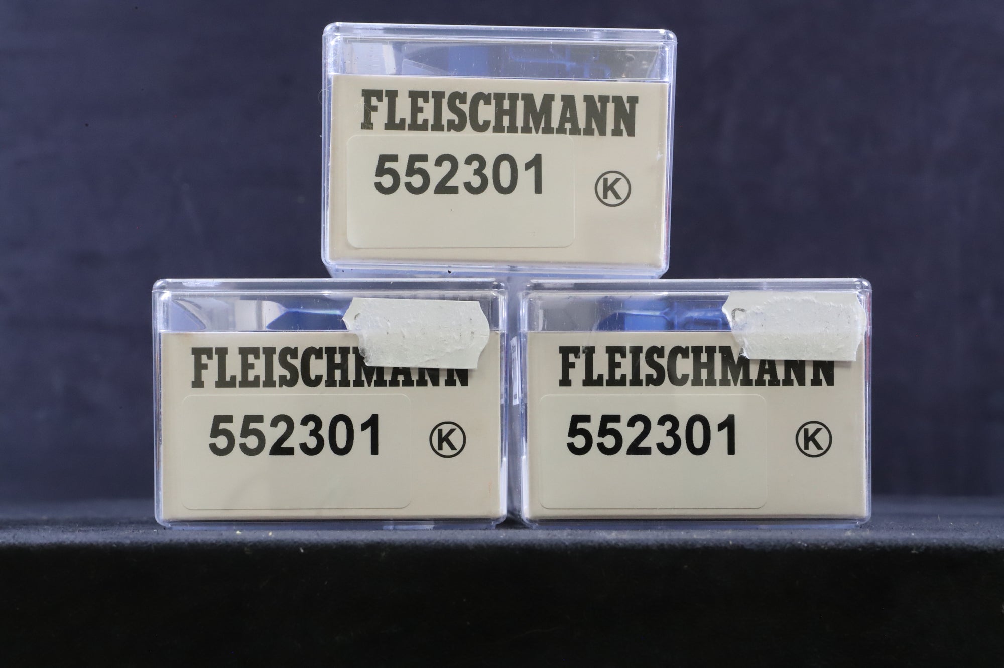 Fleischmann HO 552301 Rake Of 3 Blue Hopper Wagons