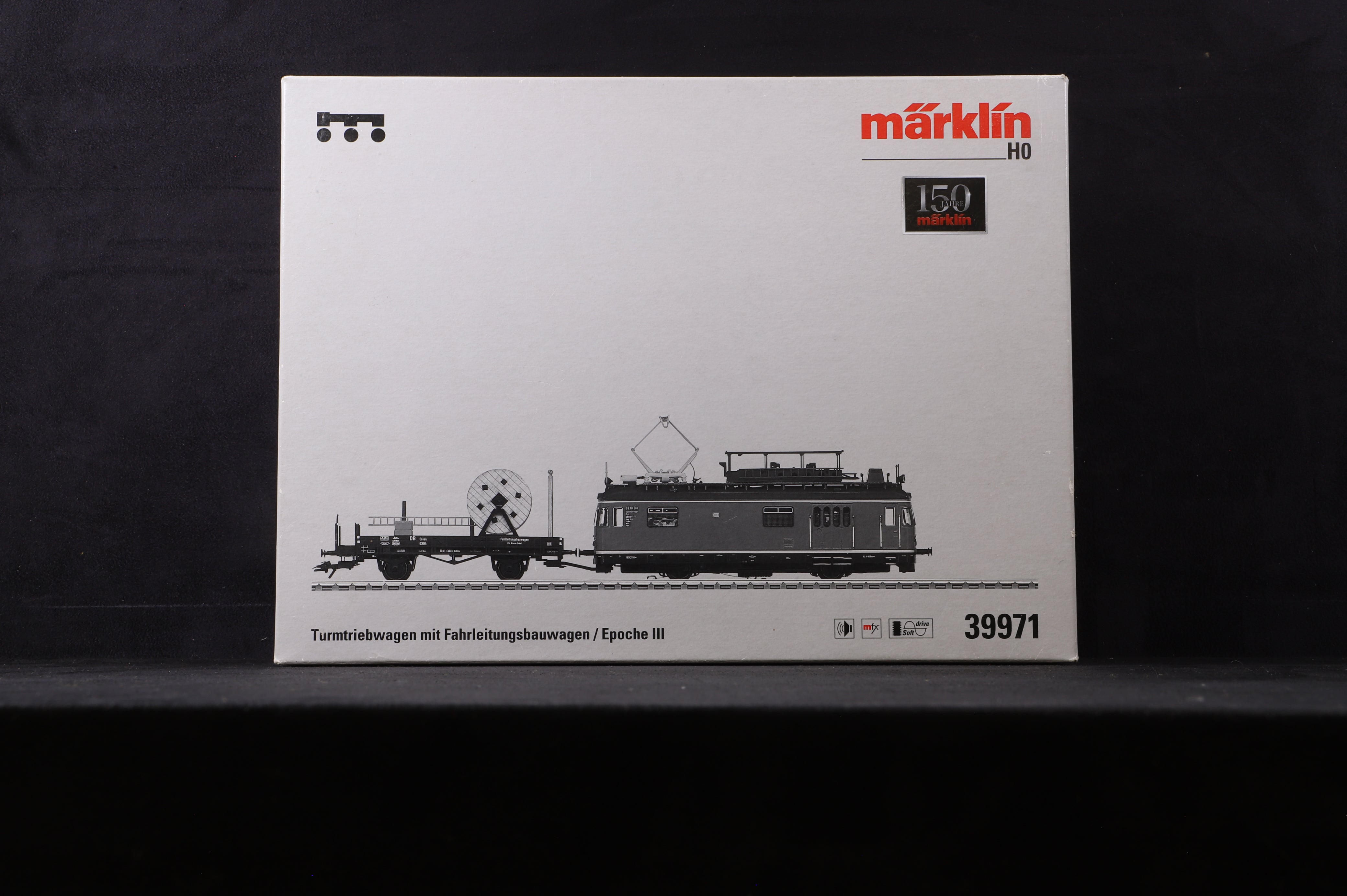 Marklin HO 39971 Powered Catenary Maintenance Rail Car MFX Sound
