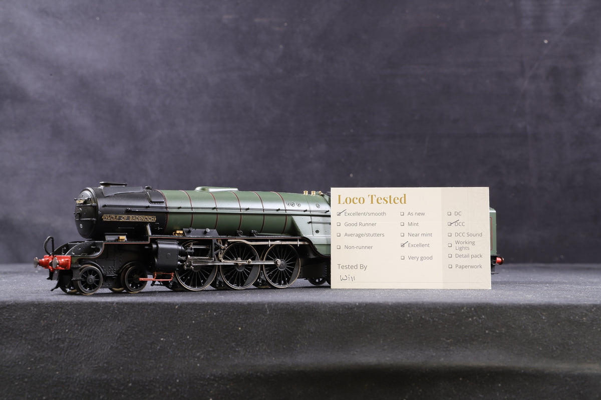 Hornby OO R3831 Thompson Class A2/2 4-6-2 &#39;Wolf of Badenoch&#39; &#39;60506&#39; BR Green L/C, Renumbered/ Named, DCC Fitted