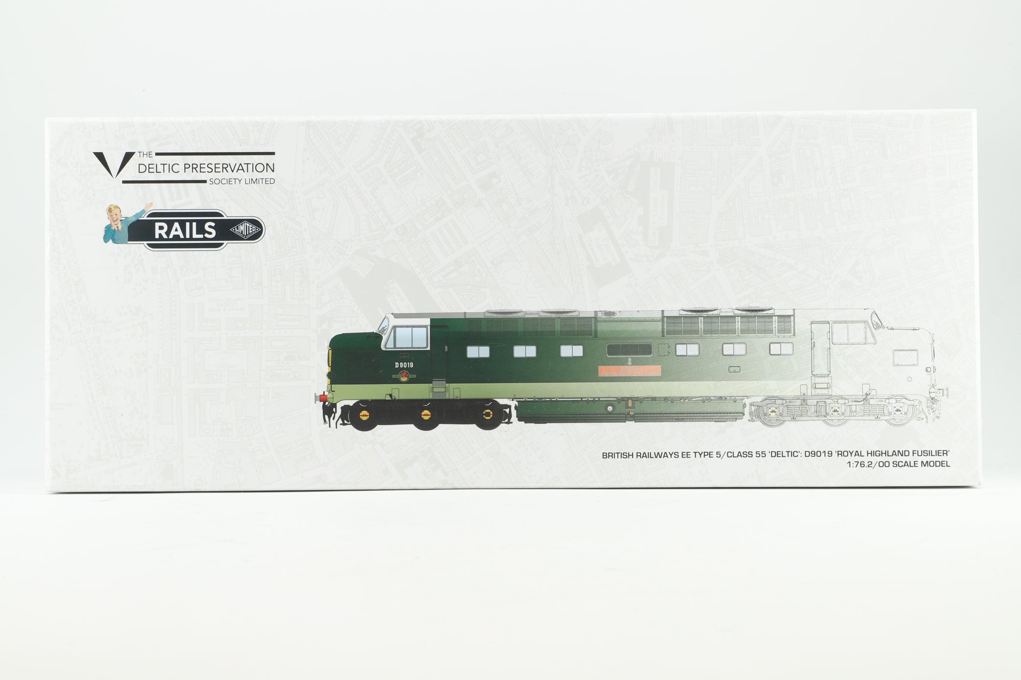 Accurascale OO ACC-2169-DCC Class 55 Deltic D9019 'Royal Highland Fusilier' in BR Green w/ SYPs - DCC Sound