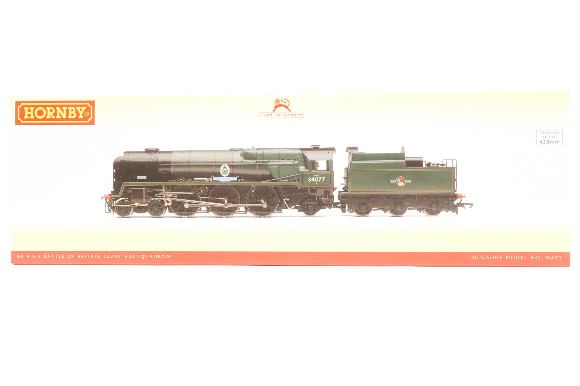 Hornby OO R3468 Battle Of Britain Class '34077' '603 Squadron' BR Lined Green L/C