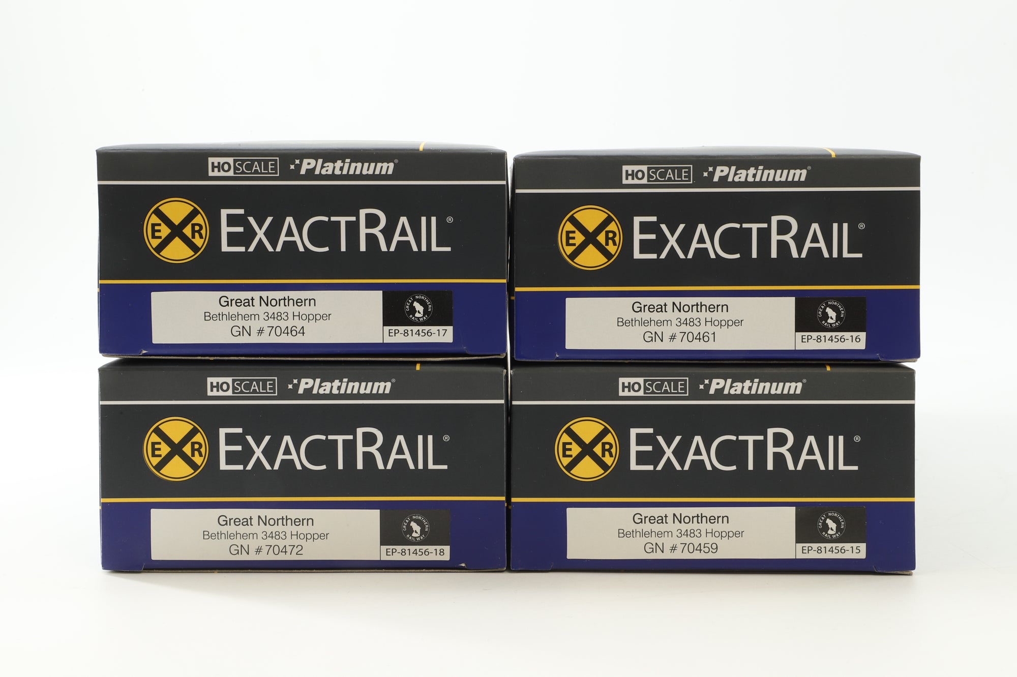 Exact Rail HO Rake Of 4 GN Bethlehem Hopper Wagons & Loads Inc. EP-81456-17, 81456-18, 81456-15 & 81456-16