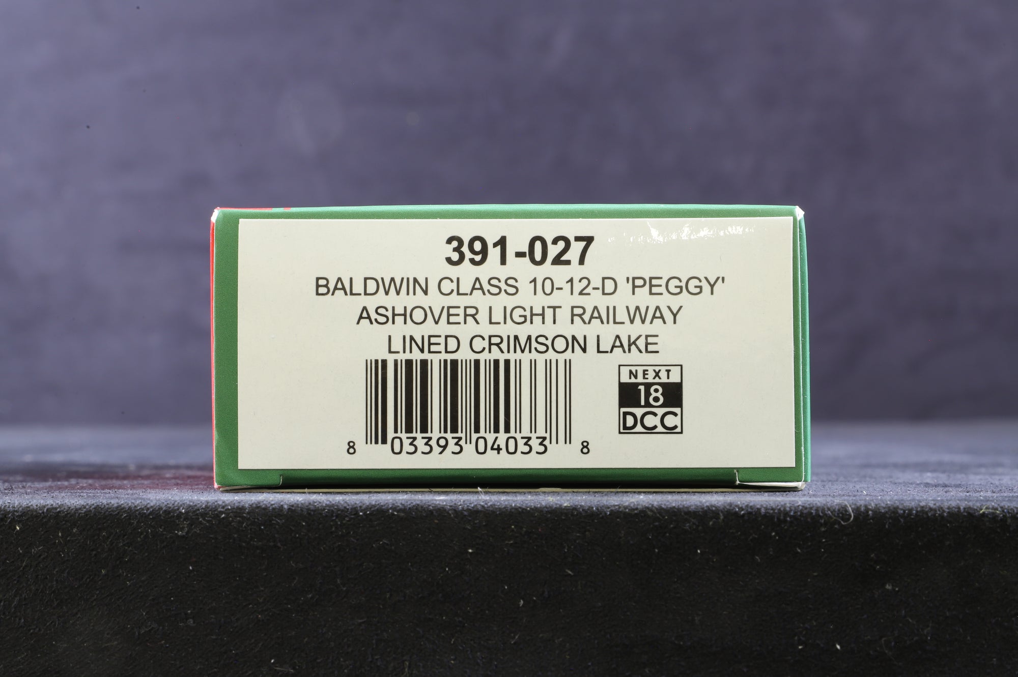 Bachmann OO9 391-027 Baldwin Class 10-12-D 'Peggy' in Ashover Light Railway Lined Crimson Lake