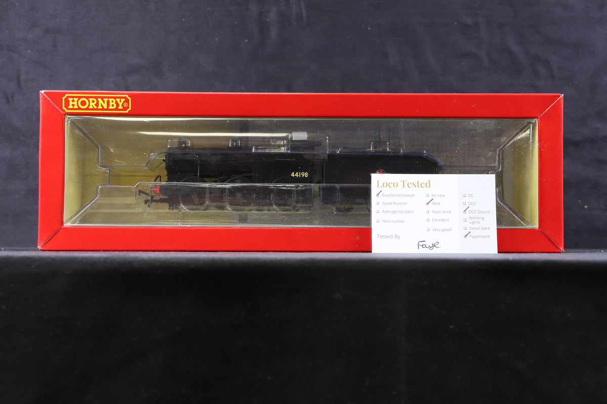 Hornby OO R3460TTS Fowler 0-6-0 Class 4f &#39;44198&#39; BR Plain Black, DCC Sound