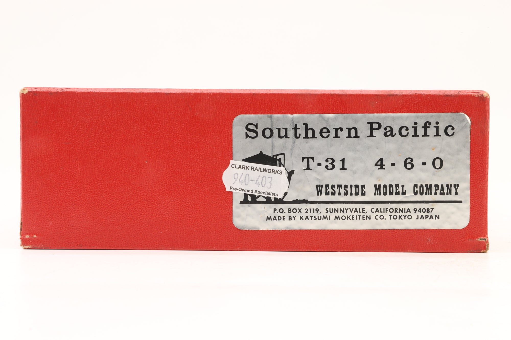 Westside Model Company HO Brass Southern Pacific T-31 4-6-0 Unpainted brass