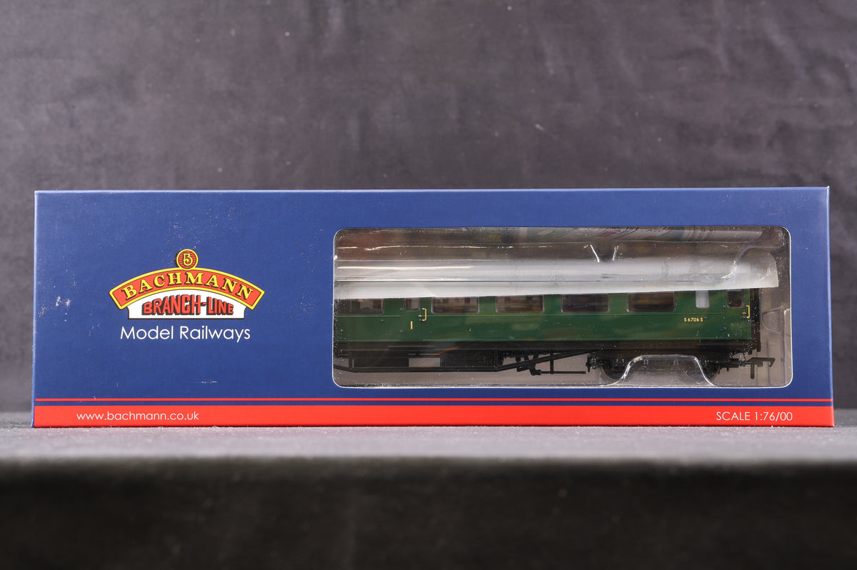 Bachmann OO 34-800 SR Bulleid Brake Composite 10&quot; Vents BR (SR) Green