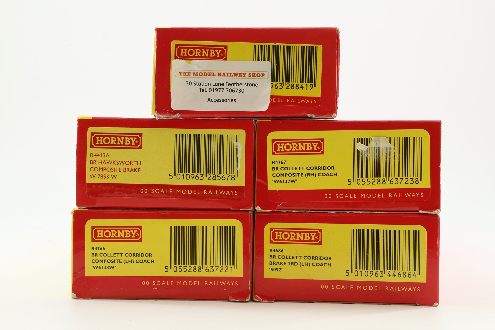 Hornby OO Rake of 5 Hawksworth/Collett Coaches in BR(W) Maroon