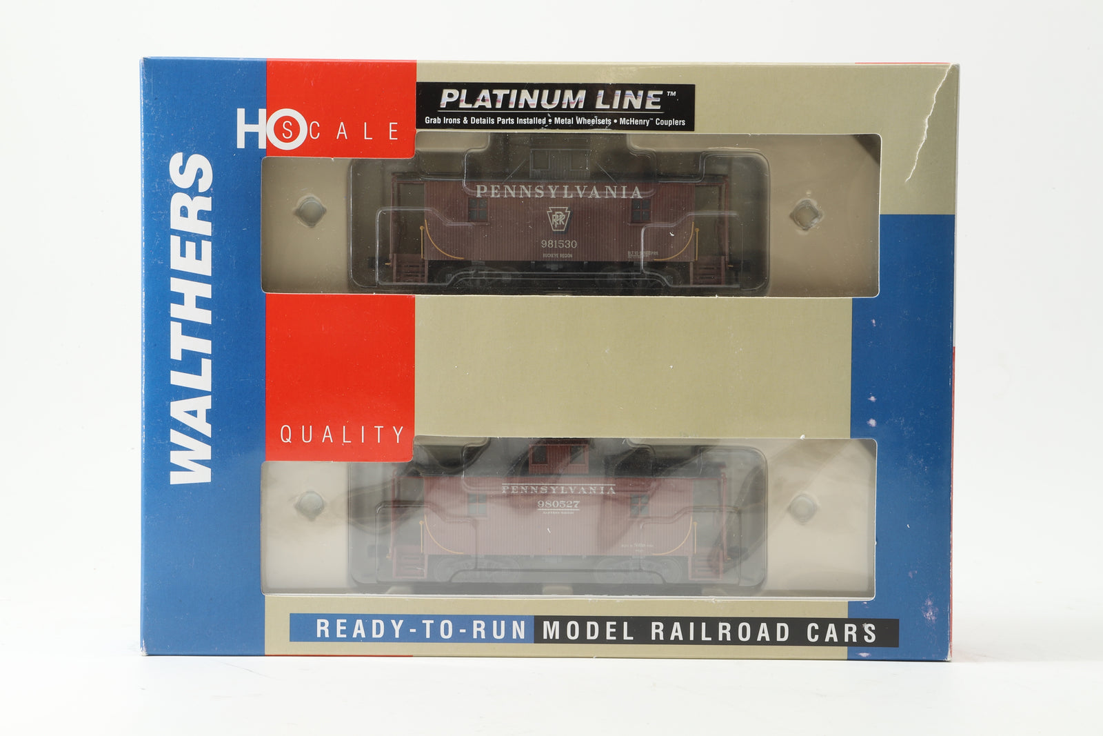 Walthers HO 932-27651 Pack Of 2 Pennsylvania N6B Wood Caboose