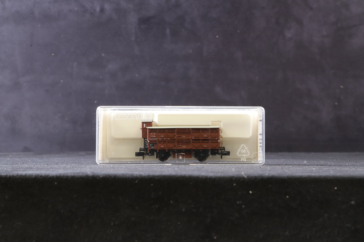 Fleischmann N Rake Of 7 DRG Cattle Wagons Inc. 8352x5 &amp; 8361x2