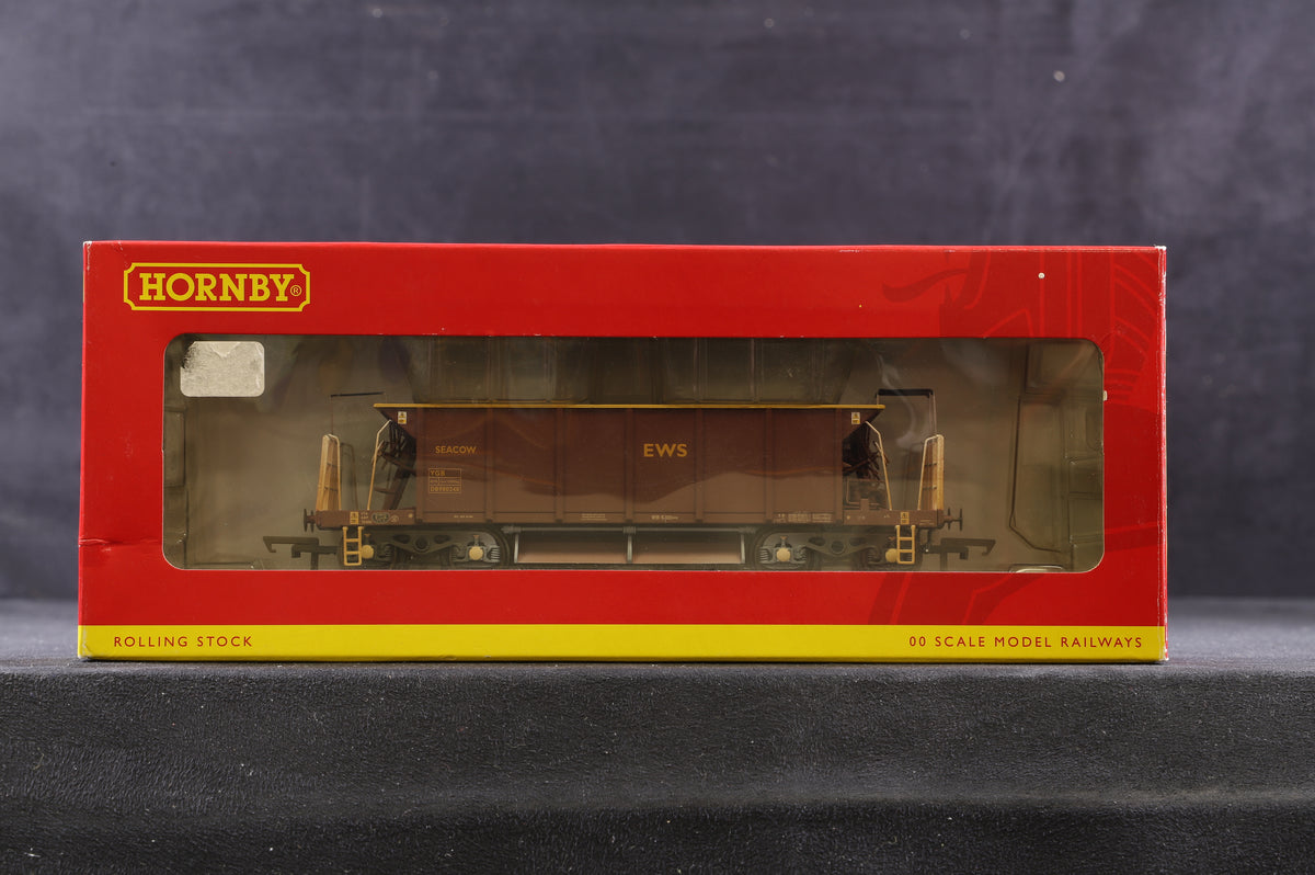 Hornby OO Rake of 6 EWS YGB Seacow Weathered Wagons Inc. R6286B, R6286C,R6286E, R6286F