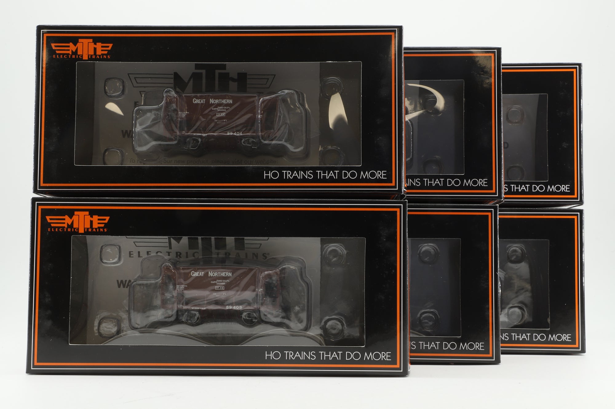 MTH HO 80-90045 Great Northern 70T Centre Discharge Ore Car, 6-Car Set