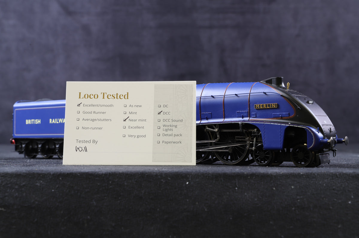 Hornby OO R2798 4-6-2 Class A4 &#39;60027&#39; &#39;Merlin&#39; BR Experimental Purple Ltd Ed 967/ 1000, DCC Fitted