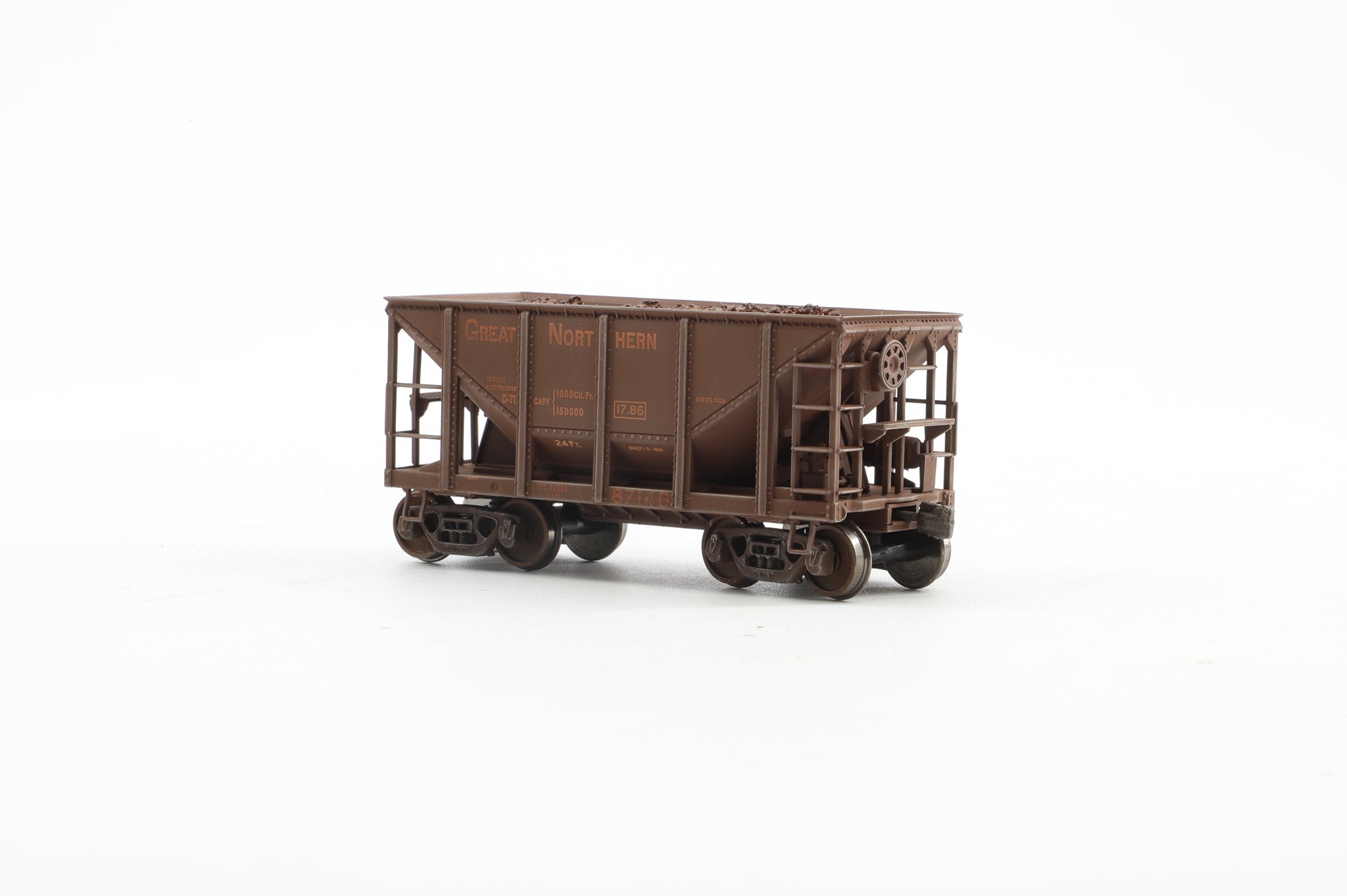 Walthers HO 932-40503 12-Pack of Michigan Ore Cars in GN/LS&I Brown - Pro-Customised/Weathered
