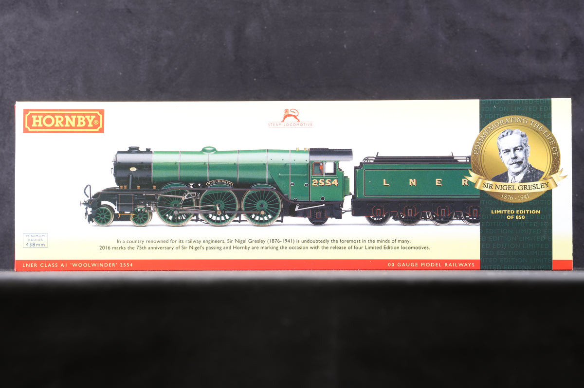 Hornby OO R3439 LNER Class A1 &#39;Woolwinder&#39; &#39;554&#39; Glossed Ltd Ed 41/850