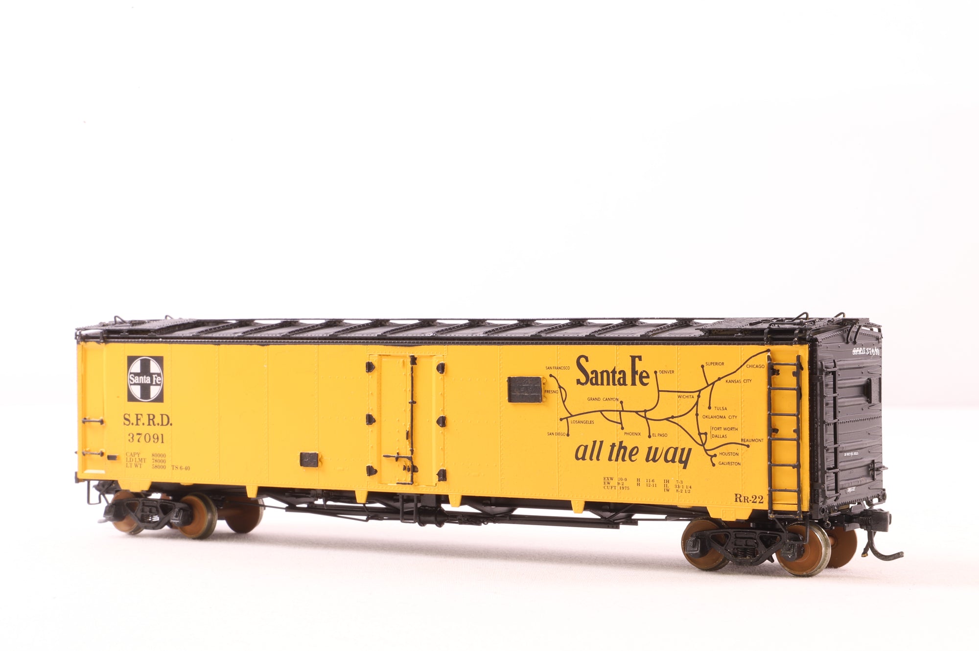 Overland Models HO Brass OMI-3282 Reefer SFRD Ice Bunker Steel Class RR-22 50' '37091'