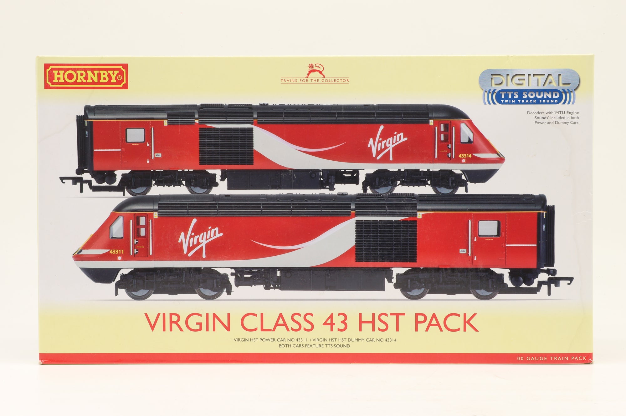 Hornby OO R3390TTS Virgin HST Power Car '43311' & Dummy Car '43314' DCC Sound