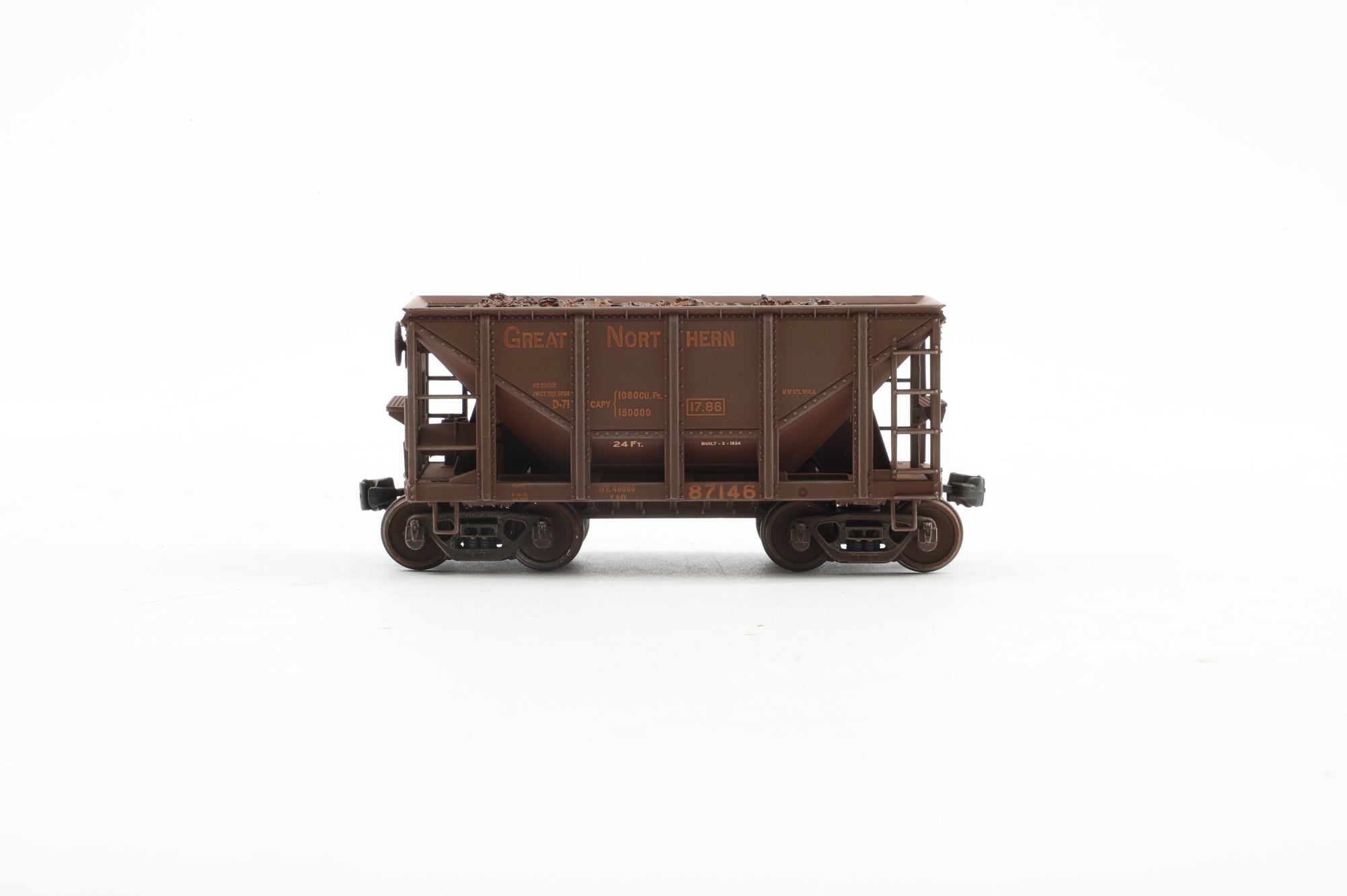 Walthers HO 932-40503 12-Pack of Michigan Ore Cars in GN/LS&I Brown - Pro-Customised/Weathered